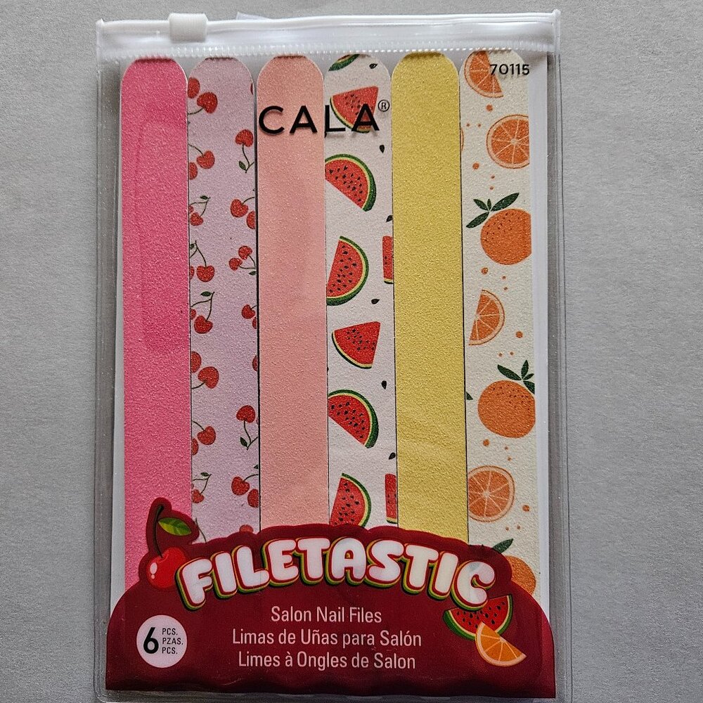 Cala Nail Files Fruits - Fun Salon Quality Nail Files 6 Pieces